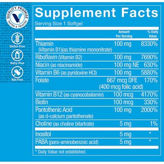 Foto 3 | Foto 3 | Complementa The Vitamin Shoppe B-complex 100 100 Cápsulas Blandas - Venta Internacional.