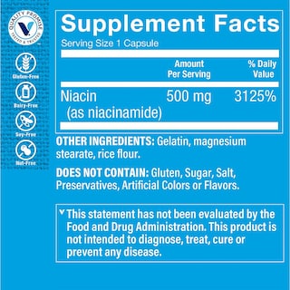 Foto 3 | Foto 3 | Suplemento The Vitamin Shoppe Niacinamida 500 Mg 100 Cápsulas - Venta Internacional.