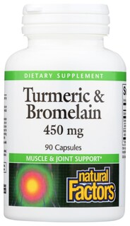 Foto 1 | Foto 1 | Suplemento Natural Factors: Cúrcuma Y Bromelina 450 Mg 90 Cápsulas - Venta Internacional.