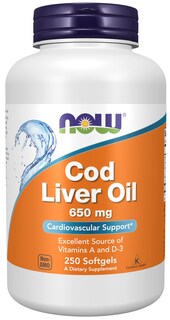 Foto 1 | Foto 1 | Suplementos Now Foods Aceite De Hígado De Bacalao 650 Mg Con Vitaminas A Y D-3 - Venta Internacional.