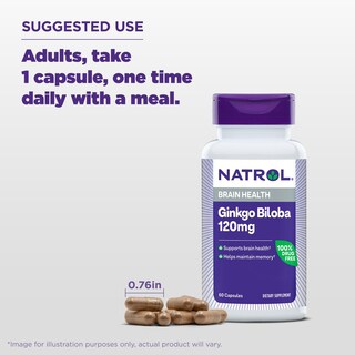 Foto 6 | Foto 6 | Suplemento Natrol Brain Health Ginkgo Biloba 120 Mg 60 Cápsulas - Venta Internacional.