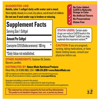 Foto 5 | Foto 5 | Suplemento Nature Made De Coq10 De 100 Mg Para La Salud Del Corazón 40 Cápsulas Blandas - Venta Internacional.