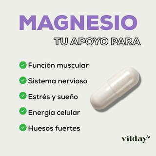 Foto 2 | Foto 2 | Magnesio Citrato Vitday 90 Cápsulas