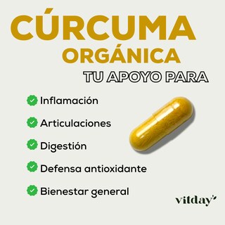 Foto 2 | Foto 2 | Cúrcuma Vitday Vitagold 60 Cápsulas