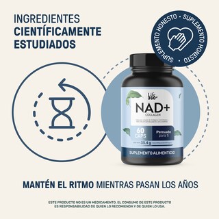 Foto 4 | Foto 4 | Nad+ Colágeno Hidrolizado Life 360+ 60 Cápsulas