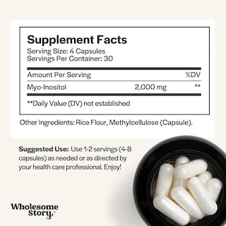 Foto 3 | Foto 3 | Suplemento Wholesome Story Myo-inositol 2000 Mg 120 Cápsulas - Venta Internacional.