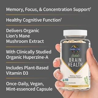 Foto 3 | Foto 3 | Suplemento Garden Of Life Brain Health Con Melena De León Y Cúrcuma - Venta Internacional.