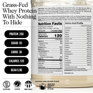 Foto 4 | Foto 4 | Proteína De Suero En Polvo Naked Whey 2 27 Kg 100% De Animales Alimentados Con Pasto Sin Sabor - Venta Internacional.