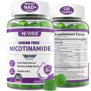 Foto 1 | Foto 1 | Suplemento Neviss Gomitas De Nicotinamida Sin Azúcar 500 Mg 120 Unidades - Venta Internacional.