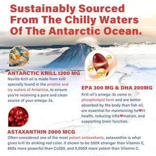 Foto 3 | Foto 3 | Suplemento De Aceite De Krill Antártico Neviss 1200 Mg De Omega 3 120 Cápsulas Blandas - Venta Internacional.