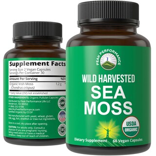 Foto 1 | Foto 1 | Suplemento Peak Performance Cápsulas Orgánicas De Musgo Marino 1200 Mg - Venta Internacional.