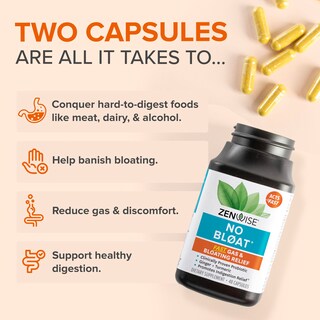 Foto 3 | Foto 3 | Enzimas Digestivas Zenwise No Bloat Gut Health 48 Cápsulas - Venta Internacional.