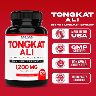Foto 5 | Foto 5 | Suplemento Dorado Nutrition Tongkat Ali 1200 Mg 120 Cápsulas - Venta Internacional.