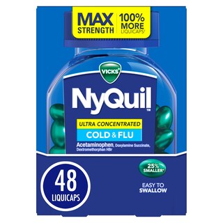 Foto 1 | Foto 1 | Medicine Vicks Nyquil Ultraconcentrado Para Resfríos Y Gripe 48 Liquicaps - Venta Internacional.