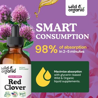 Foto 4 | Foto 4 | Suplemento De Tintura De Trébol Rojo Silvestre Y Orgánico 180 Ml 2 Meses - Venta Internacional.