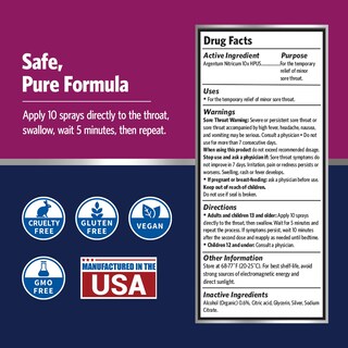 Foto 5 | Foto 5 | Spray Homeopático Para Aliviar El Dolor De Garganta Sovereign Silver 30 Ml - Venta Internacional.