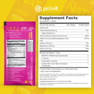 Foto 2 | Foto 2 | Suplemento De Limonada De Frambuesa Prüvit Keto//os Nat  20 Unidades - Venta Internacional.