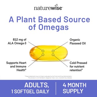 Foto 4 | Foto 4 | Suplemento De Aceite De Linaza Naturewise 1400 Mg De Omega 3 120 Cápsulas Blandas - Venta Internacional.