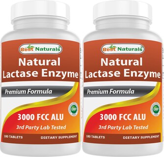 Foto 1 | Foto 1 | Enzima Lactasa Best Naturals 3000 Fcc Alu 180 Tabletas X 2 - Venta Internacional.