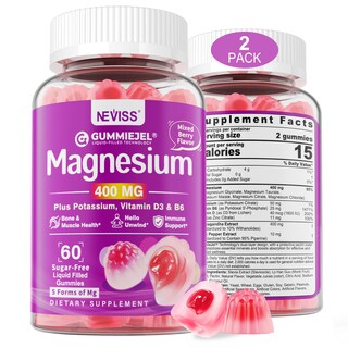 Foto 1 | Foto 1 | Gomitas De Magnesio Neviss Sin Azúcar De 400 Mg Con Ashwagandha Paquete De 2 - Venta Internacional.