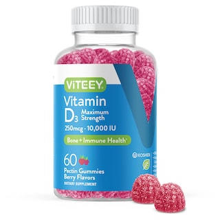Foto 1 | Foto 1 | Gomitas De Vitamina D3 Viteey 10.000 Ui Para Adultos Y Adolescentes 60 G - Venta Internacional.