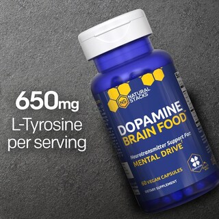 Foto 4 | Foto 4 | Suplemento Natural Stacks Dopamine Brain Food 650 Mg 120 Cápsulas - Venta Internacional.