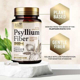 Foto 3 | Foto 3 | Suplemento De Fibra Health Nutrition Naturals Psyllium Husk 1500 Mg - Venta Internacional.