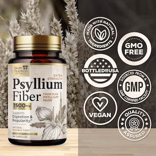 Foto 4 | Foto 4 | Suplemento De Fibra Health Nutrition Naturals Psyllium Husk 1500 Mg - Venta Internacional.