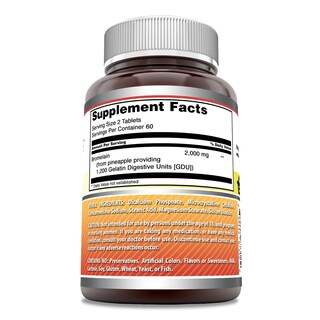 Foto 2 | Foto 2 | Suplemento Amazing Formulas De Bromelina 2000 Mg 120 Comprimidos - Venta Internacional.
