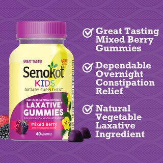 Foto 2 | Foto 2 | Gomitas Laxantes Senokot Kids Mixed Berry Age 2+ 40 Unidades - Venta Internacional.