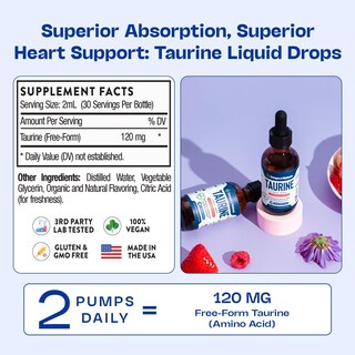 Foto 6 | Foto 6 | Suplemento De Taurina Líquida Drops Of Nature 60 Ml Mezcla De Bayas - Venta Internacional.