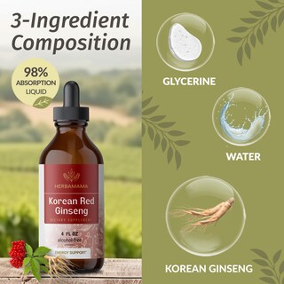 Foto 4 | Foto 4 | Suplemento Herbamama Tintura De Raíz De Ginseng Panax 56 Ml Vegano - Venta Internacional.