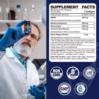 Foto 4 | Foto 4 | Suplemento Neviss Nad+ Nmnh Liposomal De Última Generación  500 Mg  60 Cápsulas Blandas - Venta Internacional.