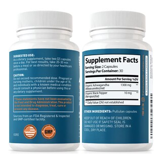 Foto 6 | Foto 6 | Suplemento Dr. Tobias Ashwagandha En Cápsulas 1300 Mg 60 Cápsulas - Venta Internacional.