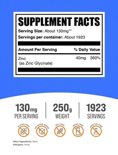 Foto 2 | Foto 2 | Suplemento De Zinc Bulksupplements.com Glicinato De Zinc 250 G - Venta Internacional.