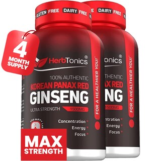 Foto 1 | Foto 1 | Suplemento Herbtonics Korean Red Panax Ginseng 1500 Mg 240 Cápsulas - Venta Internacional.