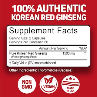 Foto 3 | Foto 3 | Suplemento Herbtonics Korean Red Panax Ginseng 1500 Mg 240 Cápsulas - Venta Internacional.