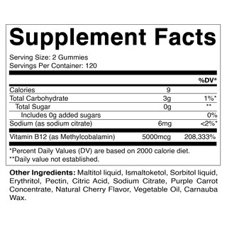 Foto 2 | Foto 2 | Suplemento: Gomitas Vitamatic Extra Strength Con Vitamina B12 De 5000 Mcg - Venta Internacional.