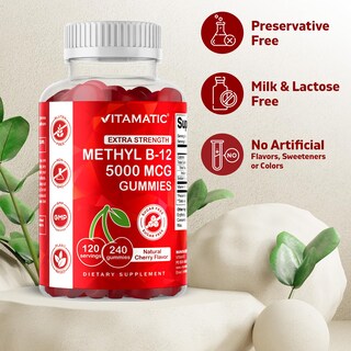 Foto 4 | Foto 4 | Suplemento: Gomitas Vitamatic Extra Strength Con Vitamina B12 De 5000 Mcg - Venta Internacional.