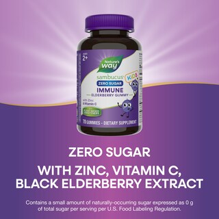 Foto 3 | Foto 3 | Gominolas Nature's Way Sambucus Zero Sugar Elderberry Kids 70u - Venta Internacional.