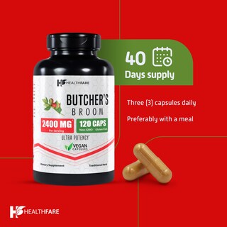 Foto 7 | Foto 7 | Supplement Healthfare Butcher's Broom 2400 Mg 120 Cápsulas Vegetales - Venta Internacional.