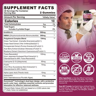 Foto 2 | Foto 2 | Suplemento De Gomitas Nextdia Nmnh De 300 Mg Con Urolitina A 60 Unidades - Venta Internacional.