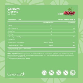 Foto 3 | Foto 3 | Suplemento Celebrate Vitamins De Citrato De Calcio Bariátrico 500 Mg - Venta Internacional.