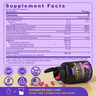 Foto 2 | Foto 2 | Suplementos Nextdia Saffron 100 Mg De Absorción Liposomal 60 Cápsulas Blandas - Venta Internacional.