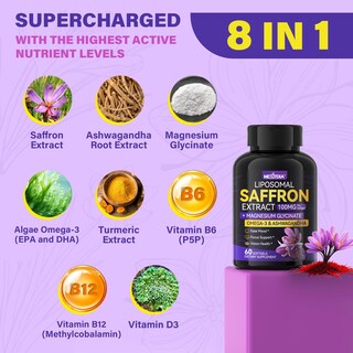 Foto 7 | Foto 7 | Suplementos Nextdia Saffron 100 Mg De Absorción Liposomal 60 Cápsulas Blandas - Venta Internacional.