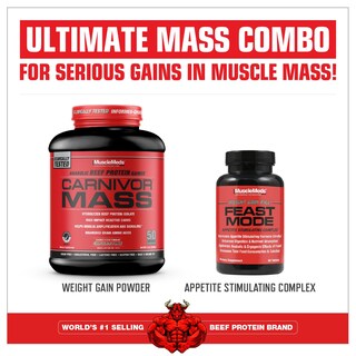 Foto 5 | Foto 5 | Mass Gainer Shake Musclemeds Carnivor Chocolate Fudge De 2 27 Kg - Venta Internacional.
