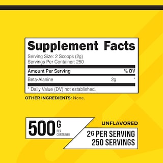 Foto 2 | Foto 2 | Suplemento Primaforce Beta Alanina En Polvo 500 G Sin Sabor - Venta Internacional.