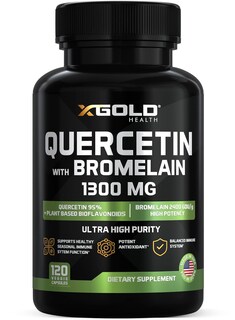 Foto 1 | Foto 1 | Suplemento X Gold Health Quercetina Y Bromelina 1300 Mg 120 Cápsulas - Venta Internacional.