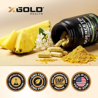 Foto 6 | Foto 6 | Suplemento X Gold Health Quercetina Y Bromelina 1300 Mg 120 Cápsulas - Venta Internacional.