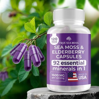 Foto 3 | Foto 3 | Suplemento Trueseamoss Irish Sea Moss Con 120 Cápsulas De Saúco - Venta Internacional.